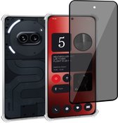 Geschikt voor Nothing Phone 2a - Hoesje + Privacy Screenprotector – Privé - Gehard Glas Cover