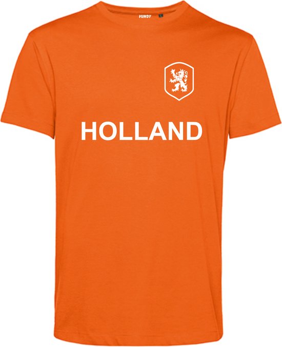 T-shirt kind Embleem + Holland Wit | EK 2024 Holland |Oranje Shirt| Koningsdag kleding | Oranje | maat 164