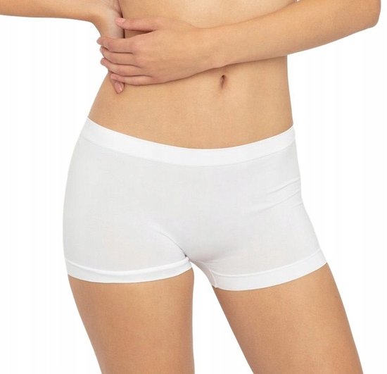 GATTA - Dames Boxershort - Maat M - Wit kleur - Ondergoed - Onderbroek - Naadloze Short - Wig Antibacterieel -Comfort Slip (1 stuks )