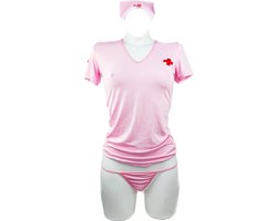 BamBella ® Sexy Cosplay Rollenspel kleding - Onesize - outfit dames Zuster pak Roze