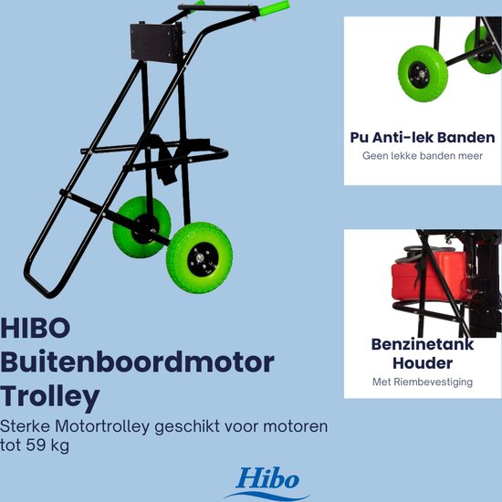 Nisorpa Opvouwbare buitenboordmotor aanhangwagen 75 kg capaciteit buitenboordmotor trolley stand transportwiel boot motor drager opvouwbare bootaanhangwagen robuuste rubberen wielen