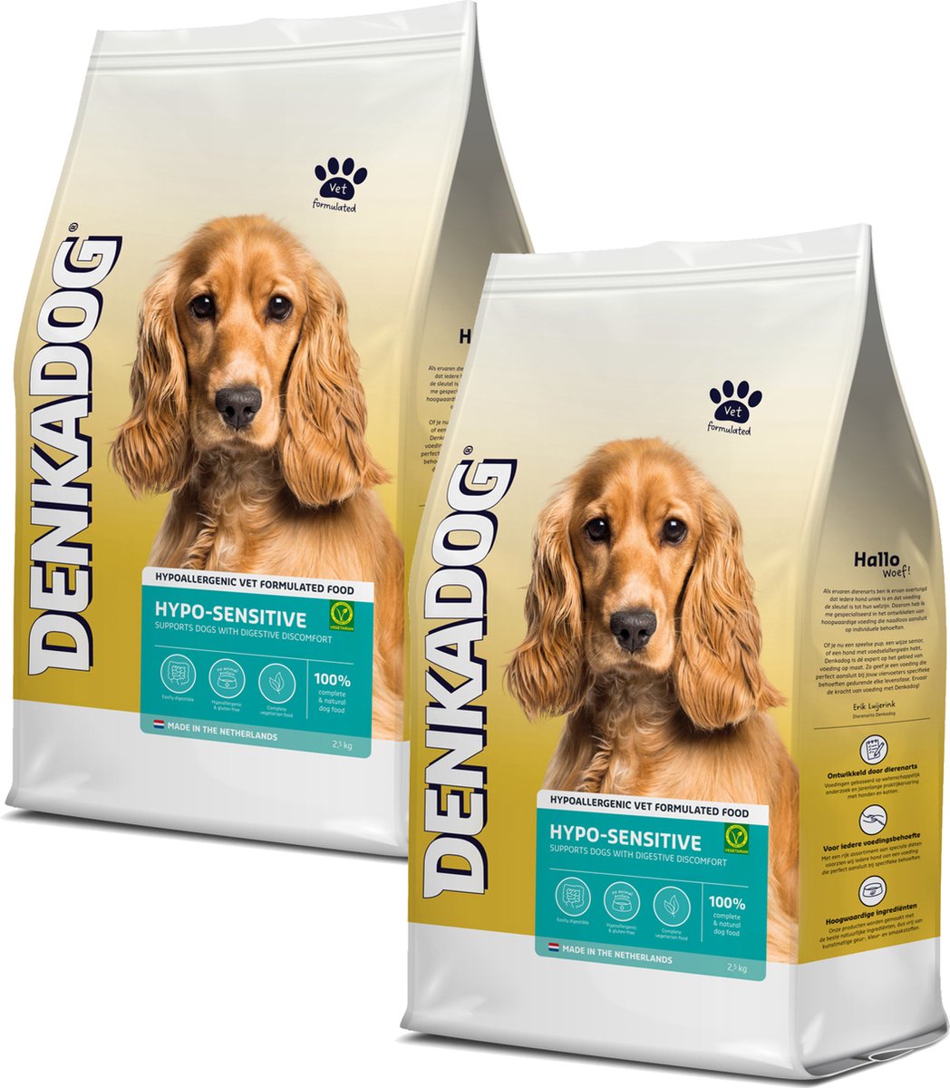 Denkadog Superior Hypo-Sensitive Groente - Hondenvoer - 2 x 2.5 kg