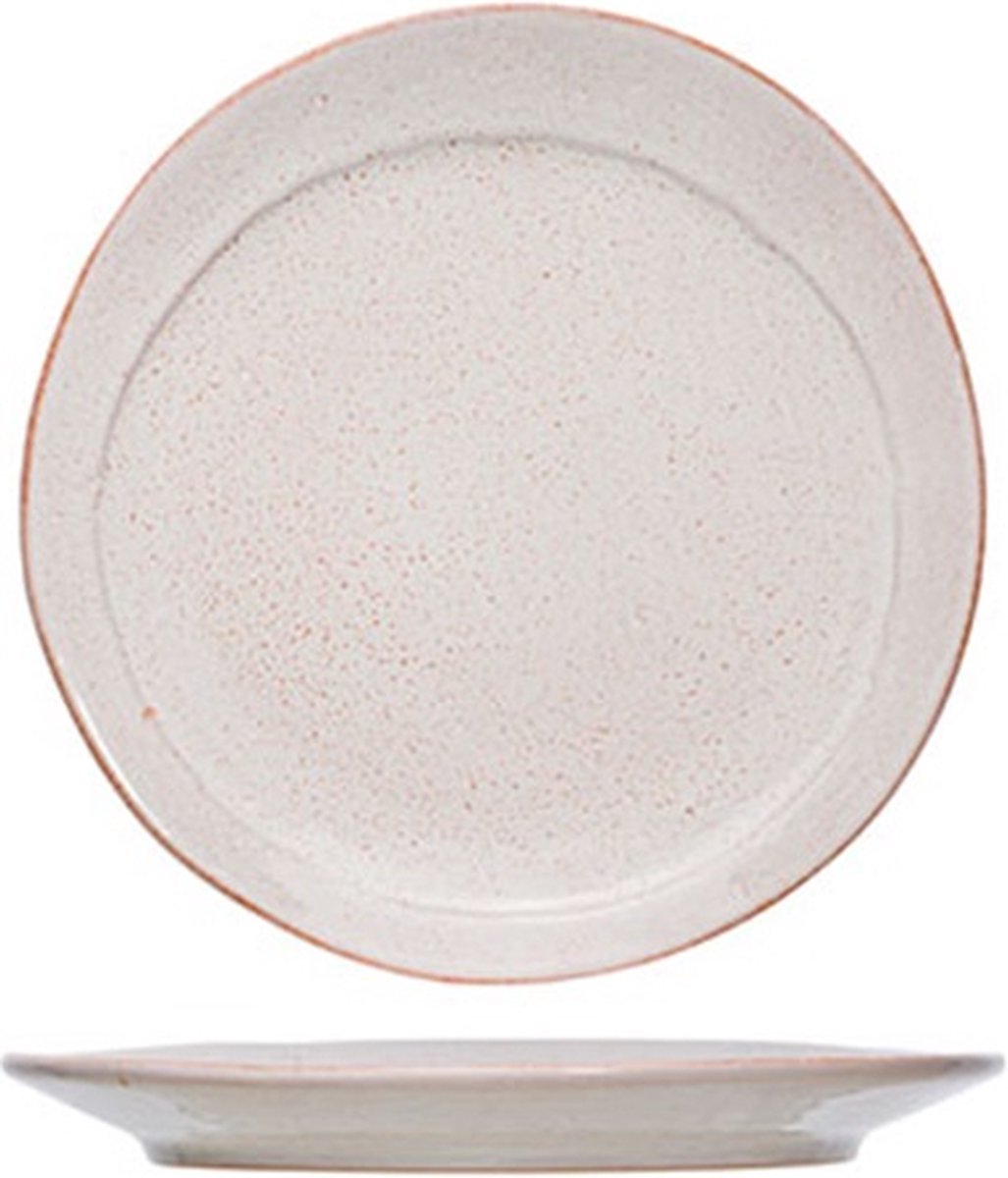 Cosy & Trendy Eleonora Pink Dessertbord Ø22cm - Set van 2 stuks - Rozig