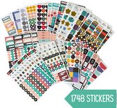 Planner stickers mega pack - 31 vel - 1748 stickers voor Bullet Journal & Agenda - met datums, trackers, symbolen, quotes etc.