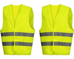 Doodadeals® - 2x Veiligheidshesje Kinderen – Veiligheidsvest – Auto – Gele Hesjes