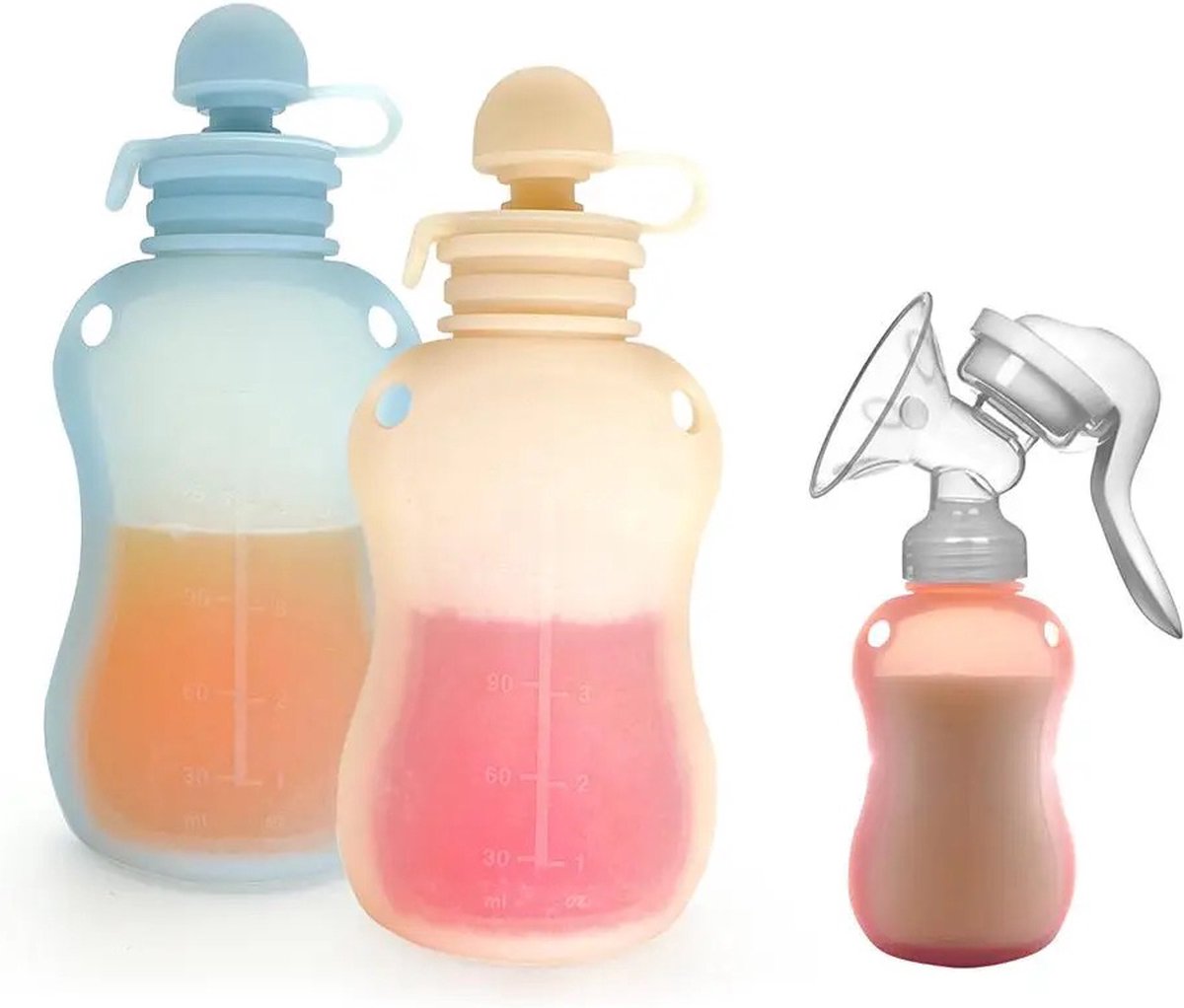 Goedkoopste Consumerce® Hervulbare Siliconen Knijpzak – Blauw – Knijpfruit en Babyvoeding Zakjes – Herbruikbaar – Knijpfruitzakjes – Baby Voeding – Babyvoeding Bewaarzakjes – Doseerdoosjes – Bewaarbakjes – Moedermelk Bewaarflesjes