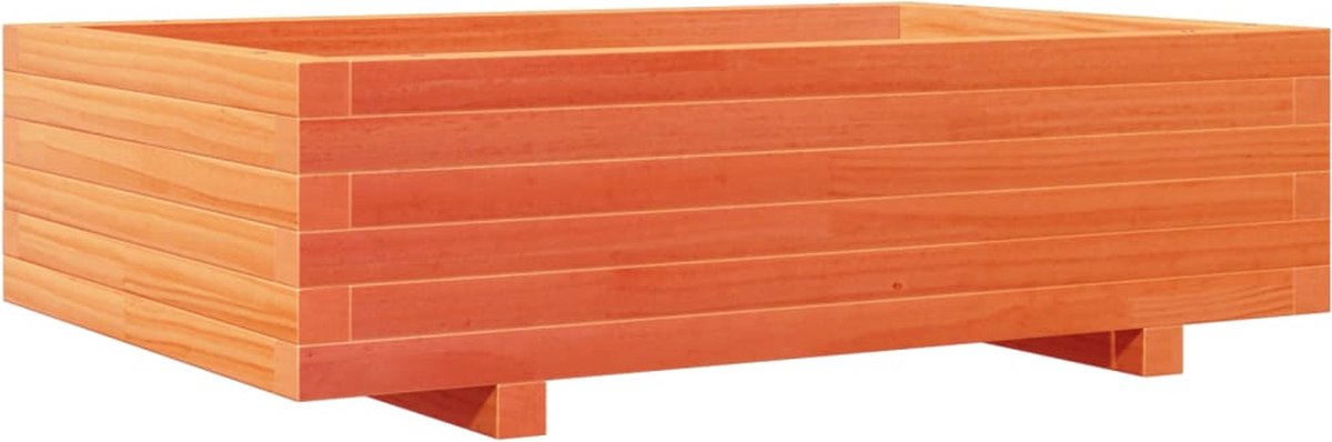 VidaXL Plantenbak 90x60x26 5 cm massief grenenhout wasbruin