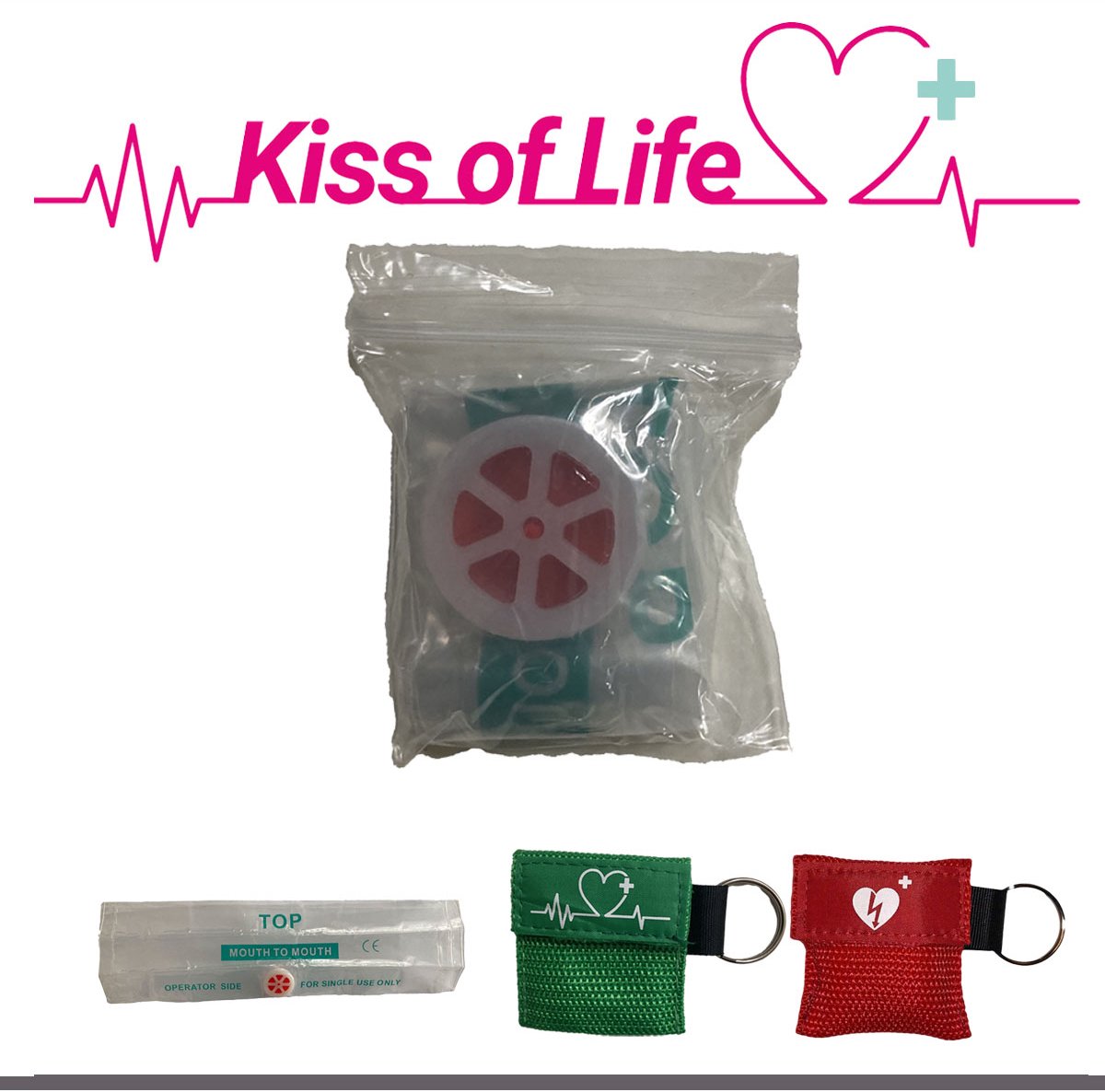 Goedkoopste Kiss of Life sleutelhanger NAVULLING | Geschikt voor etui van 5 x 5 cm | Voorkom verspilling | Reanimatiemasker | CPR masker | Beademingsdoekje
