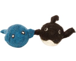 Dharma Dog Karma Cat - Speelgoed - Karma Cat Walvis/ora 2st - Blauw/zwart - 8cm Ddkc804 - 183386