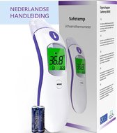 Bol.com SAFETEMP® NL - Koortsthermometer - Voorhoofd thermometer - Oor thermometer - Baby thermometer - Koortsthermometer voor v... aanbieding