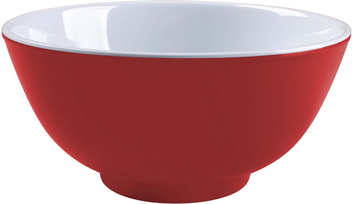 Bo-Camp - Kom - Two-Tone - Melamine - 4 Stuks - Rood