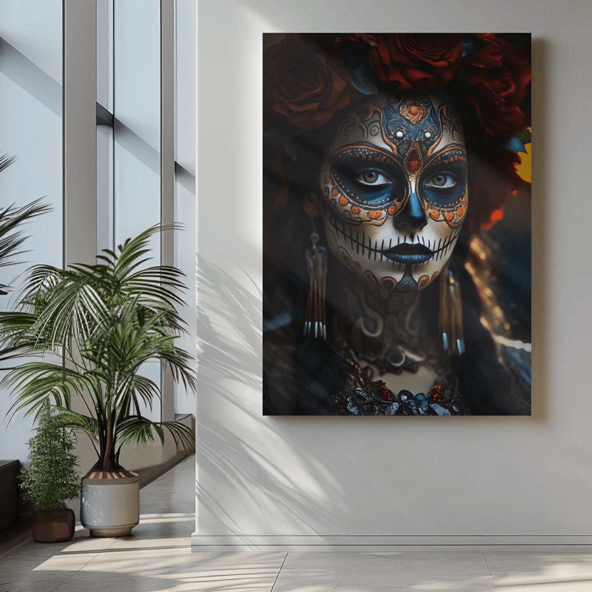Trendex Global Foto op Canvas - Day Of The Dead - 150x100 cm Kleurrijk
