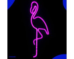 Neon Lamp - Flamingo - Dimbaar - Incl. Ophanghaakjes - Neon Sign - Neon Verlichting - Neon Led Lamp - Wandlamp