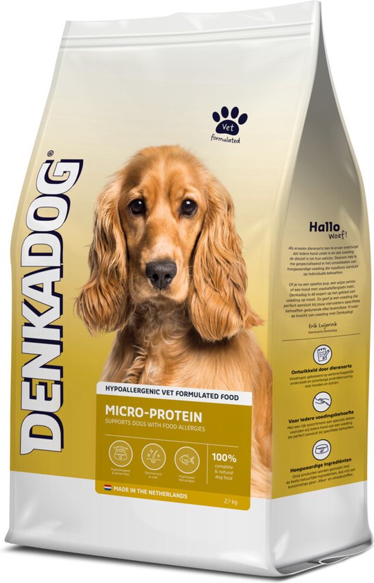 4x Denkadog Hondenvoer Micro Protein 2,5 kg