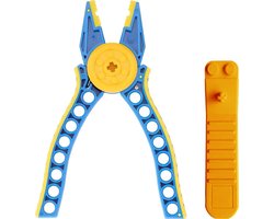 foto van Bouwblokken Knijptang & Elementensplitser Blauw-geel / Brick Separator tang lego mould king sluban mega bloks technic creator | Classic technisch speelgoed gereedschap tang voor bouwmodel en bouwsets | toolset / toolkit