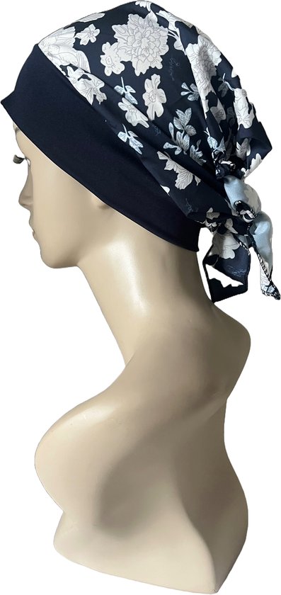 Hair4life - Chemo muts - Muts dames - Muts - Hoofddeksel - Alopecia-Blauw