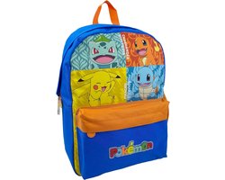 Pokémon - Rugzak - 3D - 2 vakken - Premium Quality - 40cm - Pikachu - Squirtle - Charmander - Bulbasaur