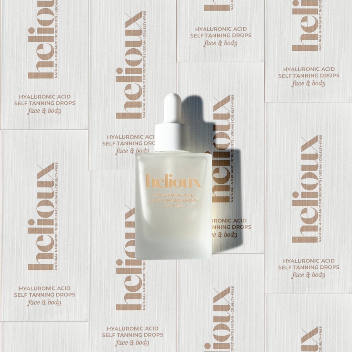 Helioux® Zelfbruiner Druppels - Hyaluronic Acid Self Tanning Drops - Magic Drops - Lichaam & Gezicht - Award Winning Zelfbruiner Druppels – foto 3