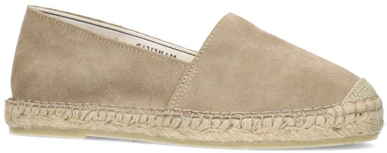 Manfield - Femme - Espadrilles en daim beige - Taille 42