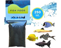 Aqua-Loui® - Visvoer - Tropisch Vissenvoer – Spirulina Granulaat (Granules) - Langzaam Zinkend - Visvoer - Aquarium - Geschikt Voor Zoetwater & Zoutwater Vissen - 250ml