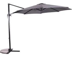 Grote Zweefparasol Libra Grijs 3m Compleet