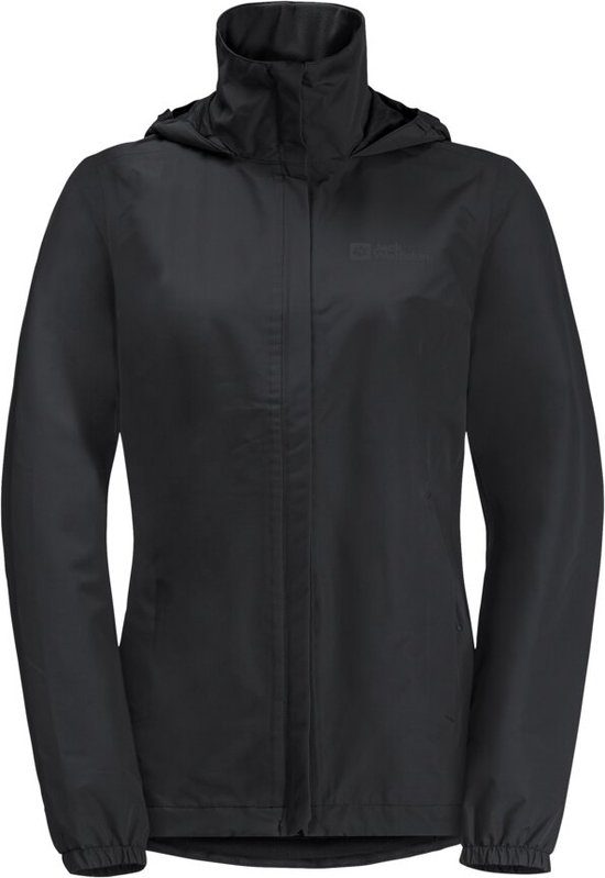 Foto: Jack wolfskin stormy point 2l jacket women outdoorjas dames zwart maat xl