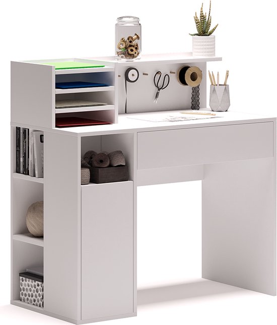 Bureau Vicco , Wit, 100 x 50 cm