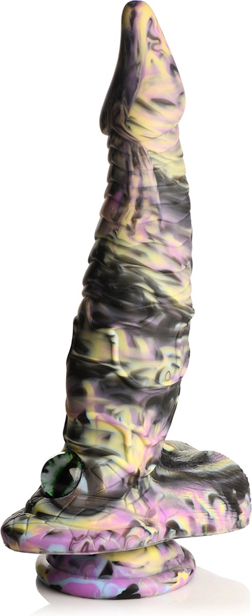 Goedkoopste Cyclops Monster - Silicone Dildo - Yellow/Purple/Black