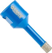 Blauwe Qerato diamantboor met een diamant-gecoate rand en een M14 aansluiting.