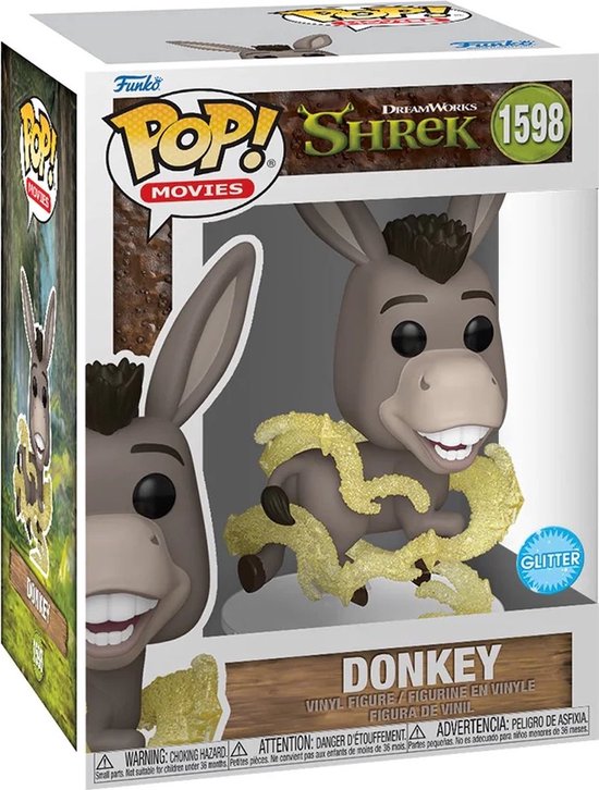 Foto: Pop movies shrek donkey glitter funko pop 1598