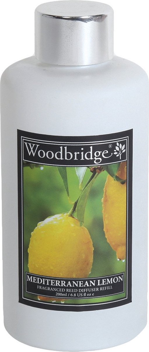 Woodbridge geurstokjes navulling 200ml - Mediterranean Lemon