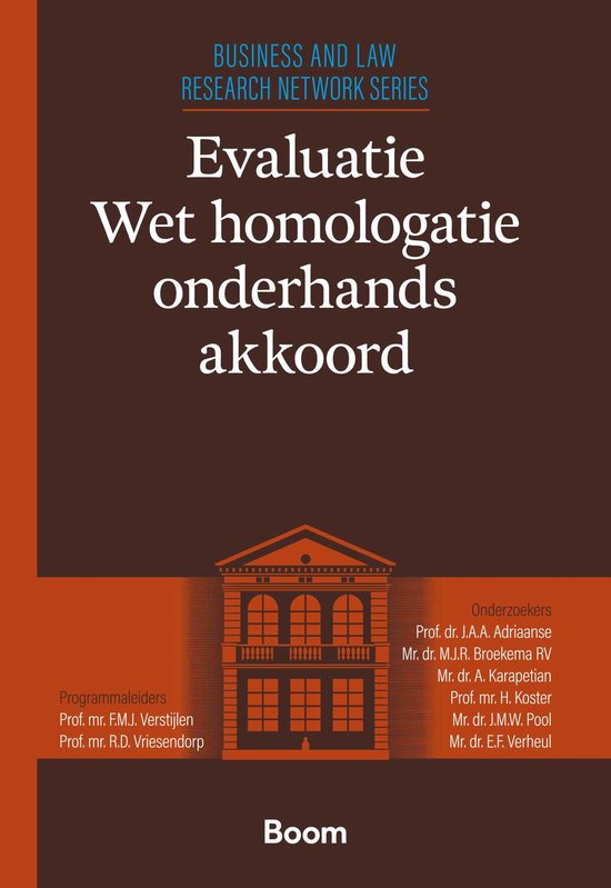 Leiden Business and Law Research Series 3 - Evaluatie Wet ho ... - cover