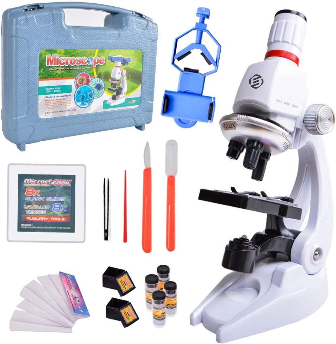 Equivera Miniscope Kinderen Microscoop Voor Kinderen Handmicroscoop Zakmicroscoop Educatief Speelgoed Montessori Speelgoed Fijne Motoriek