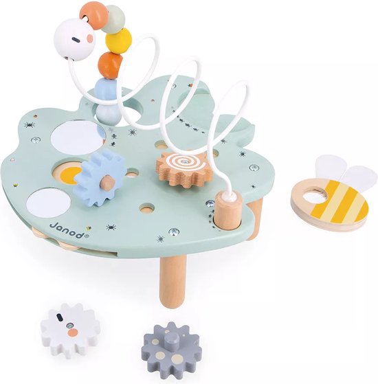 Janod Sweet Cocoon - Houten Activiteitentafel Blad - Met 5 Verschillende Stimulerende Activiteiten - Geschikt Vanaf 18 Maanden van Janod — afbeelding 3