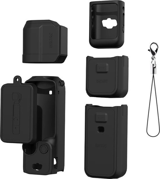 Beschermhoes geschikt voor DJI Osmo Pocket 3 - Inclusief hoes voor grotere batterij - Zwart - Schokbestendig - Krasbestendig - Siliconen - Hoesje - Case - Bescherming - Zwart