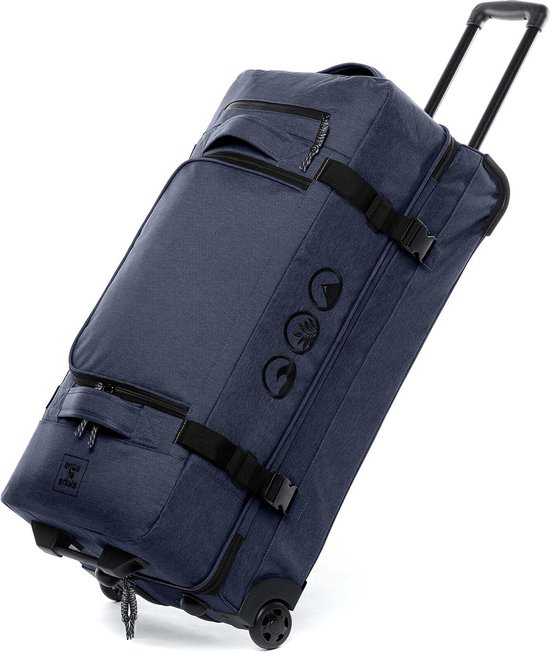 Flexibele reistas met wieltjes, maat L-100L, XL-115L, XXL-150L, XXXL-200L, zwart, blauw, Zwart, 150L