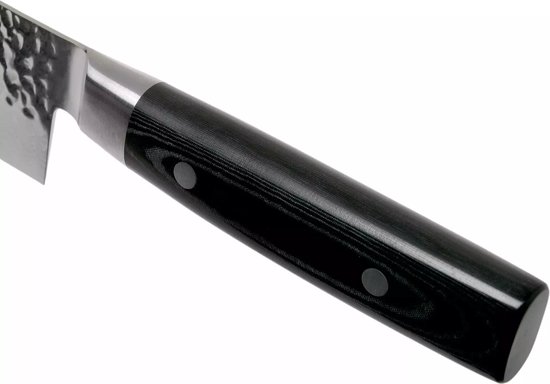 Yaxell Japonais - Série Zen - Couteau de Chef - Acier VG-10 - 61 HRC - Lame 20 cm - Acier Damas 37 Couches - Manche Toile-Micarta
