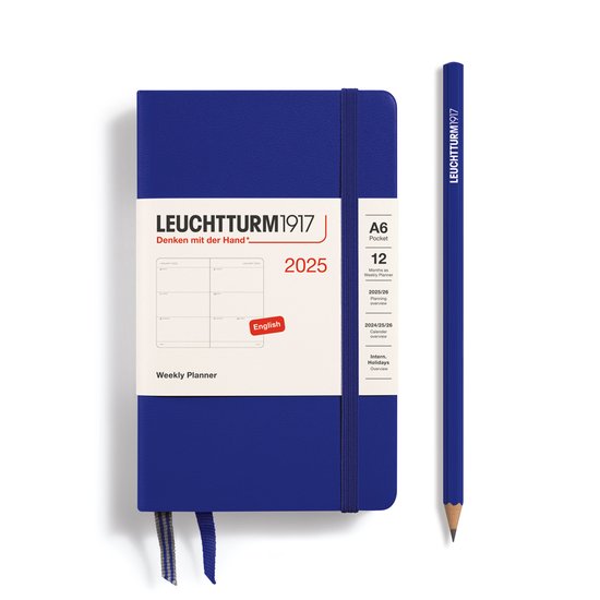 Leuchtturm1917 - Weekly Planner - A6 - Pocket - 12 maanden - 2025 - Softcover - Ink