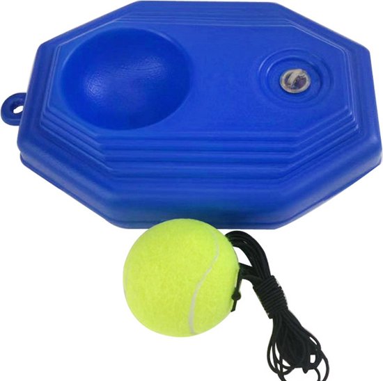 Foto: Somstyle tennis trainer set tennisbal met elastiek swingball tennispaal blauw