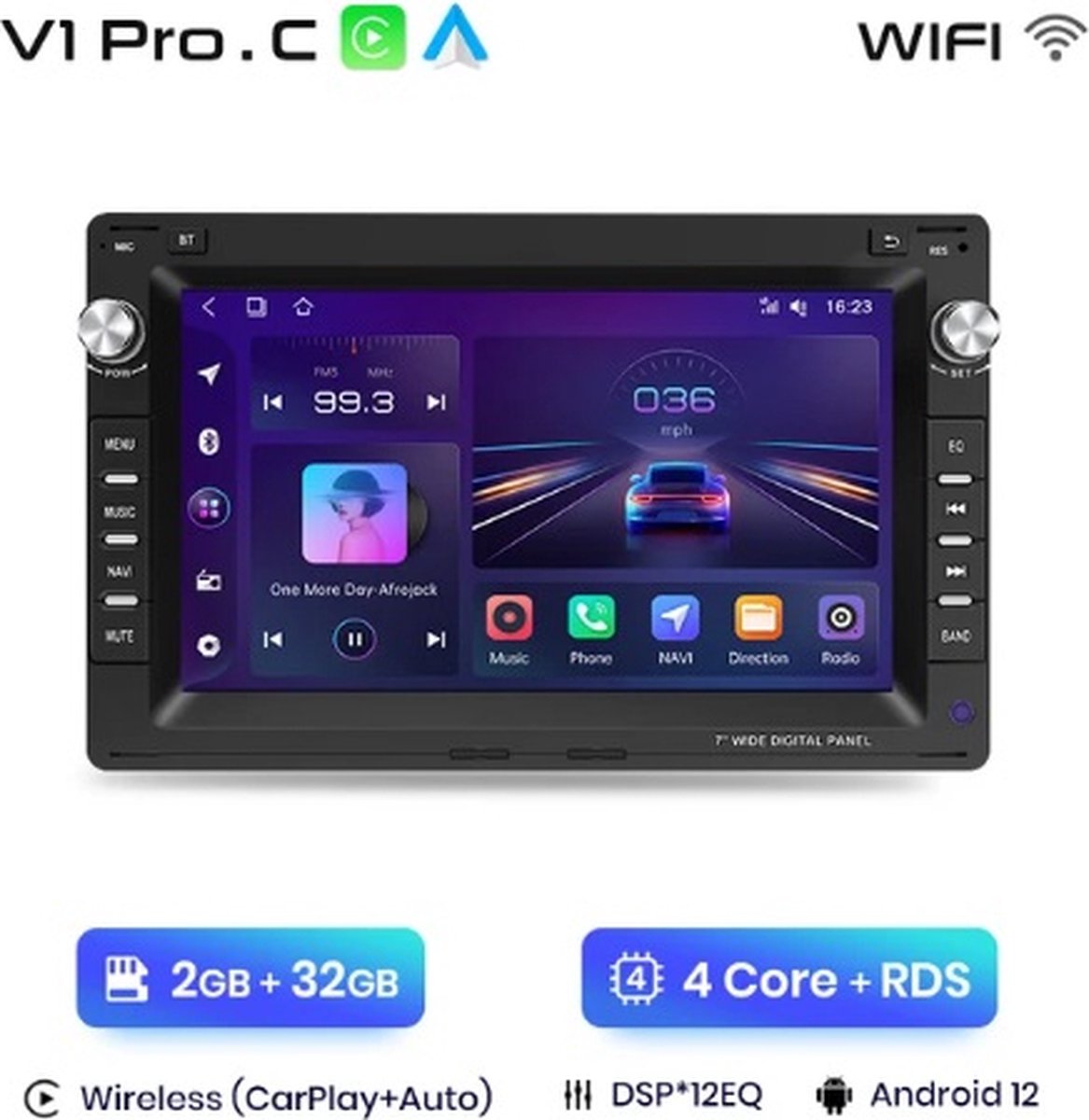 radio navigatie passend o.a. voor opel renault vw Transporter T5 golf 4 polo tm 2008 GRATI