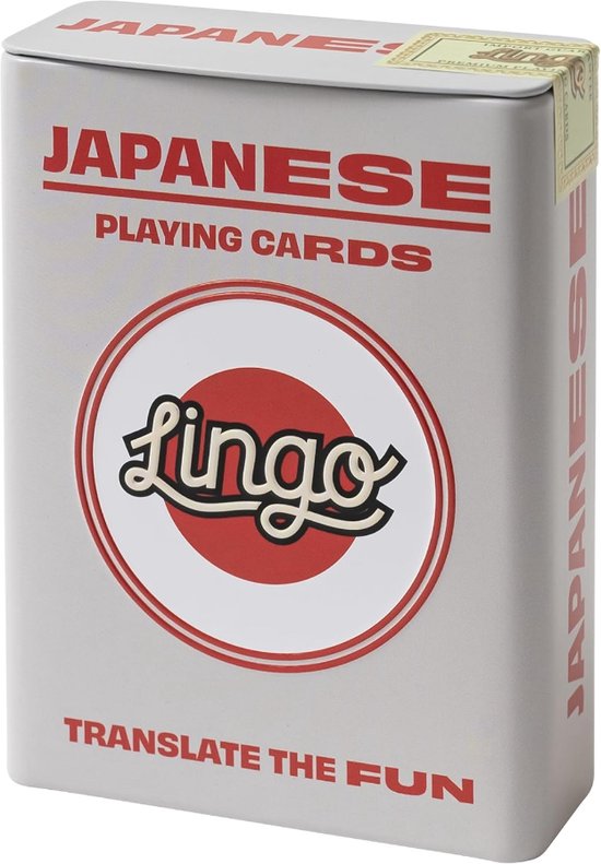 Foto: Lingo japanse speelkaarten in blikken doos speelkaarten taal leren spel uitspraak vaardigheden te verho set leuk visueel flashcard deck om jong en oud leer japanse de woordenschat engen 52 essenti le vertalingen reizen spel