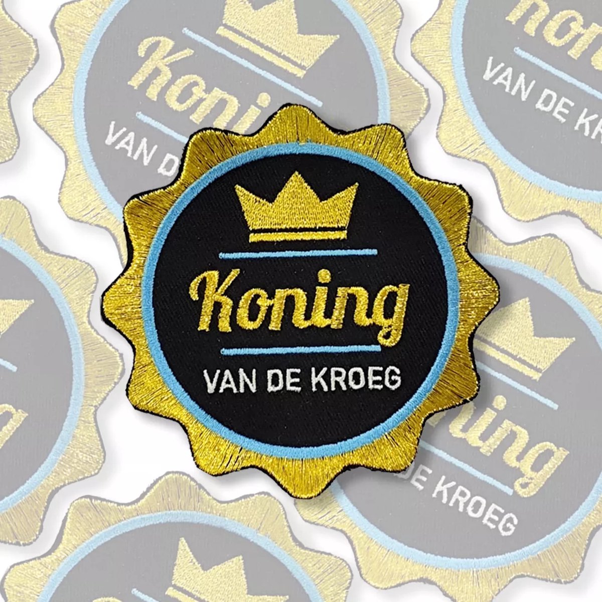 Koning van de Kroeg Embleem - Carnavalsembleem - Carnavalskleding - Carnaval accessoires - Oeteldonkembleem - Kruikenstad - Carnavalsemblemen