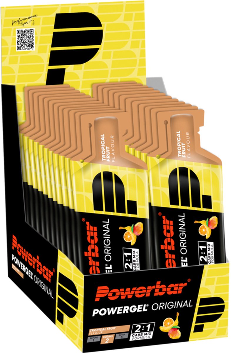 Goedkoopste Powerbar Energiegels | Powergel Original | Tropical Fruit 24x41g