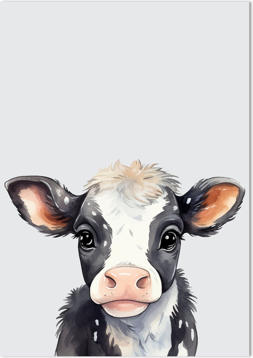 Kalfje Poster 70 x 50 cm - Poster Kinderkamer - Dierenposter - Babykamer decoratie