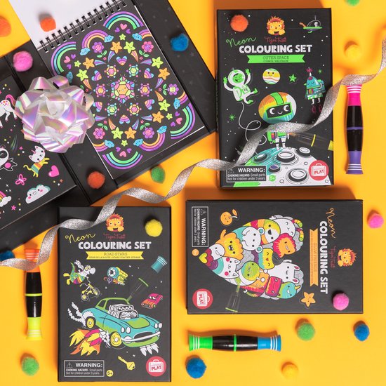 Tiger Tribe Neon Colouring Sets/Outer Space