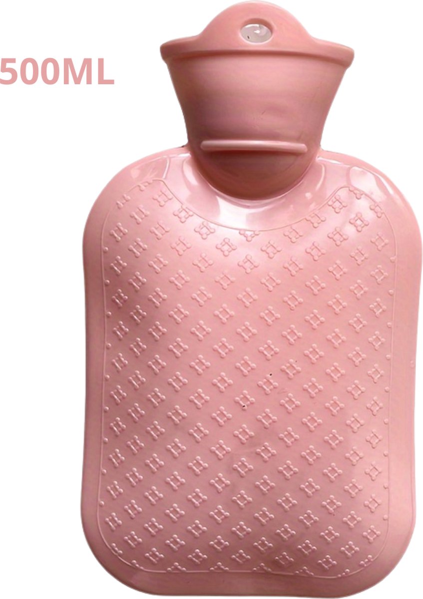 Goedkoopste Nivard Warmwaterzak - Warmtekussen - Warmwaterkruik - Warmtekruik - Knuffel - Kruik - Bag - Met Hoes - Roze - 500ML