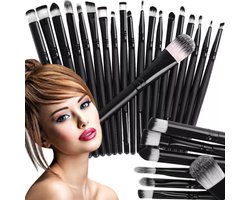 Beautylushh 20-Delige Make-up Kwasten Set Zwart