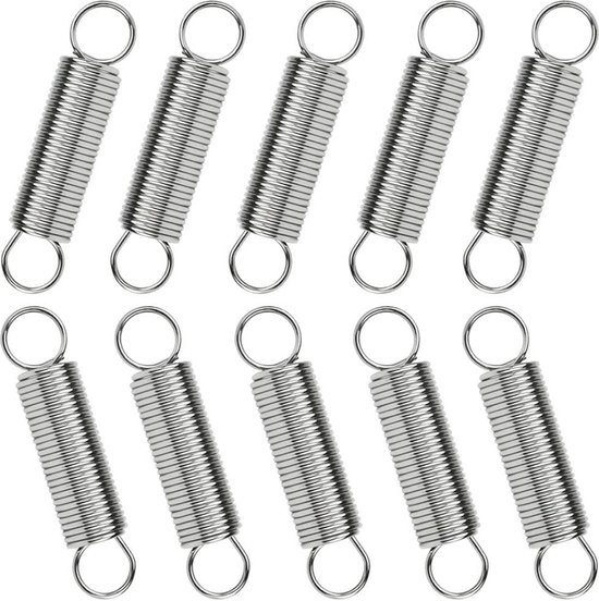 1 stuk duurzame trekveer stalen veer, dubbele haak spanveren 3 x 20 x 170 mm, draaddiameter 3 mm, OD 20 mm, vrije lengte 170 mm