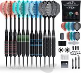 Navy Strikes Dartpijlen Set - 26 27 Gram - 12 Darts - 4 Soorten Grip - 108 Delige Dartset