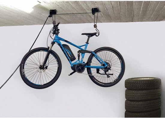 Élévateur De Vélo Fischer ProfiPlus - 57kg, Noir, Pour Plafond Jusqu'à 4m